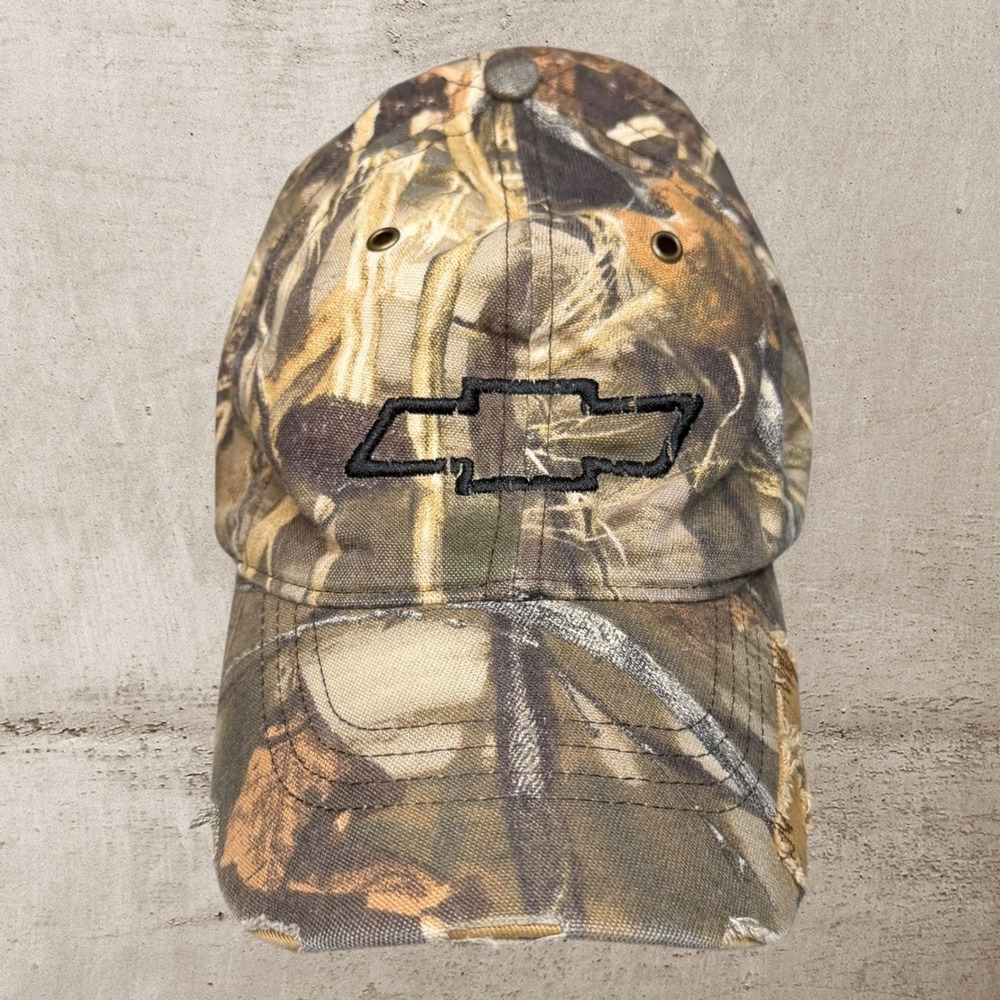 Chevrolet‎ Chevy Camo Hat Adjustable Cap Paramount Outdoors Distressed OSFM